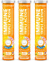 nutrazul Immune Triple Action Effervescent Tablet - 1000 mg Vitamin C, Vitamin D, Zinc, Orange 20's (Pack of 3), Gluten