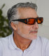 BLUELESS Fitover Glasses for Computer Blue Blocking with Orange Tinted Sleep Glasses, Black