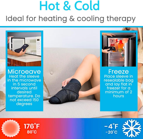 Arctic Flex Cold Therapy Socks, Reusable Ice Cooling Sock for Pain Relief, Bunion, Plantar Fasciitis, Neuropathy