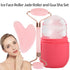 Facial Skincare Ice Roller Mold-Ice Roller for Face and Eye Beauty Cube Brighten Skin &Enhance Natural Glow &Remove Fine Lines Facial Beauty Ice Roller Skin Care Tools (Oval, pink set)