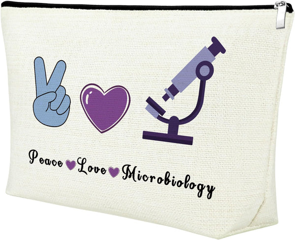Microbiology Gifts for Women | Makeup Bag for Laboratory Technician and Biology Teacher Appreciation