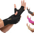 Copper Compression Arthritis Gloves - Fingerless Hand Support Wrist Brace for Men & Women, Pain Relief (S)