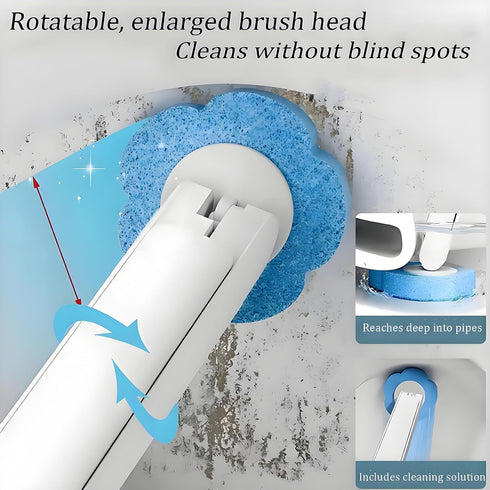 Snofrid Toilet (1, (36 Disposable Brush with Holder & Refill Heads - Hygienic Sanitary Toilet Cleaner for Easy