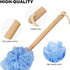 Loofah with Handle - Shower Sponge, Bath Brush, Back Scrubber for Body, PE Soft Mesh Luffa for Men and Women