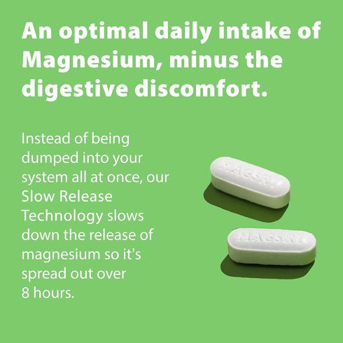Jigsaw Health MAG SRT - Magnesium Supplement with Vitamin B6, Folate & B12, 120 Tablets