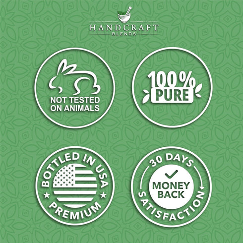 Set: (2 4 Oz) 100% Handcraft Blends Pure & Fresh Peppermint and Tea Tree Essential Oils x Fl Pure & Natural