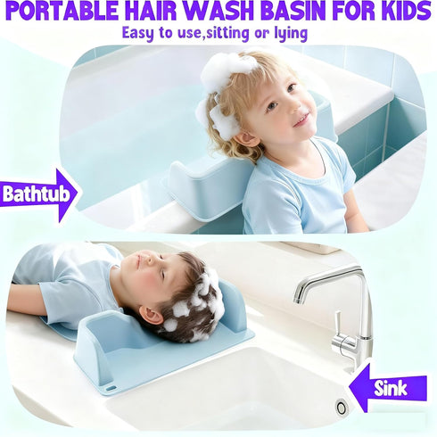 Set,Silicone Portable Hair Washing Station Hair Washing Station for Kids,Children,Toddler,Sink or Bathtub Shampoo