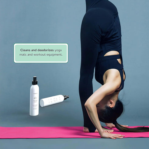Begley's Yoga Mat Cleaner and Deodorizer Spray 8oz - Pure Eucalyptus & Lavender Essential Oils