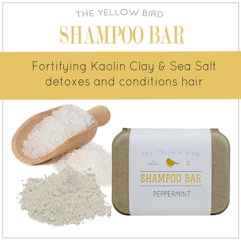 The Yellow Bird Solid Bar Shampoo Soap, Grapefruit, Rosemary, Lavender, Mild Natural Ingredients