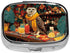 XBubupX Owl Vintage Glasses Perched On A Bar Cart Pill Box Square Metal