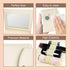 PU Lipstick Case Holder with Mirror, Holds 4 Long Lipsticks, Makeup Travel Organizer Bag for Women and Girls