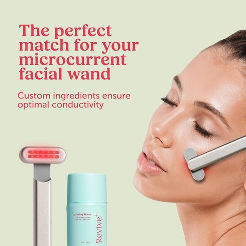 Red Light Therapy Activation Serum: Amplify Effects & Reduce Wrinkles with Hydrating Serum for Face, Green Tea Serum,