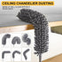 7Pcs Microfiber Duster with Extension Pole Up to 100 Inches, Machine Washable Ceiling Fan Cleaner for Cobwebs