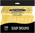 Party Essentials 50-Count Heavy-Duty Disposable Plastic Cutlery, Shiny Gold Flatware, Soup Spoons for All Events