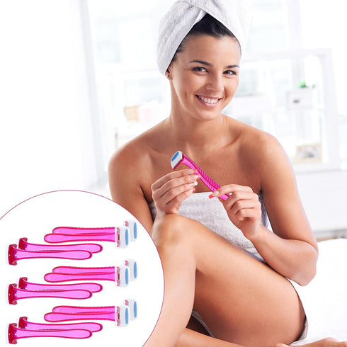 Honoson 30 Pieces Bikini Razors, Beauty Razor for Women, Bikini Line Trimmer and Small Armpit Trimmer (Rose Red)