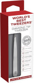 World's Best Diamond Tip Tweezers - Slant Precision Tool for Eyebrow, Facial & Ingrown Hair Removal