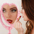 Pink Heart Vanity Mirror, 360 Degree Swivel Makeup Mirror, Double Sided Table Desk Countertop Mirror for Women and Girls