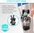 Vive Crutch Accessories Bag - Pouch for Crutches, Accessory Storage Carry Kit with Cup and Bottle Pocket Holder, Gray