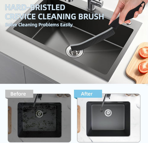 Grout Cleaning Brush - Hard Bristle Crevice Scrub Brush for Tile, Toilet, Kitchen, Bathroom, Window Track, Vehicle