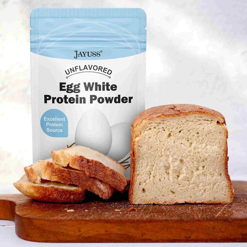 Jayuss 8 Oz (227g) Egg White Protein Powder Unflavored Dried Egg White Powder Pasteurized No Additives Gluten-Free