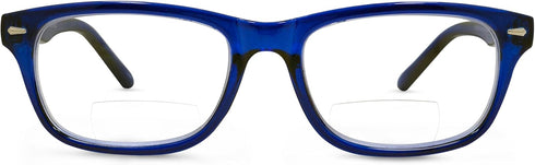 In Style Eyes Seymore Retro Bifocal Reading Glasses - Non-progressive Lens, Blue, 2.25x