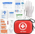 Mini Durable First Aid Kit - Hard Shell Small Emergency Kit for Home, Travel, Car
