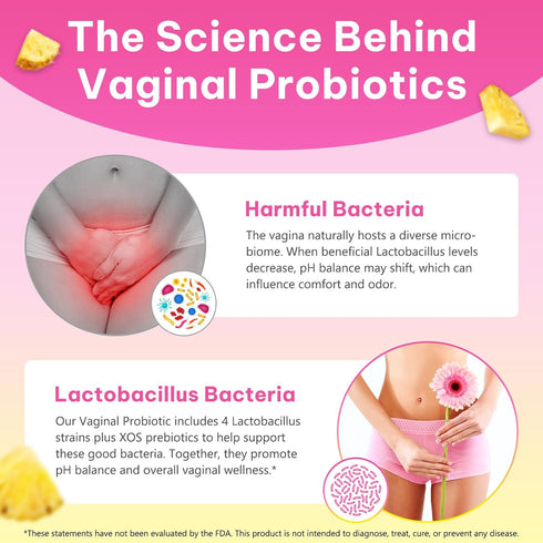 KITNOBLIS Gummies Gummies Immune (60 Gummies) Feminine Probiotic with Slippery Elm- Pineapple for Women pH Balance, Gut