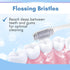 Compostable Toothbrushes, Dual Action Flossing Bristles, Silver Infused Soft Bristle Toothbrushes for Adults, 4-Pack