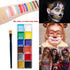 Special Effects SFX Halloween Makeup Kit - Fake Blood, Coagulated Blood Gel, 12 Colors Bruise Makeup Palette with Brush