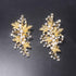 Wedding Hair Clips (2 Pcs) - Rhinestone Pearl Hair Accessories for Bridal Women (Gold)