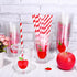 Whaline 50Pcs Back to School Apple Disposable Plastic Cups, 12oz Red Apple Cold Beverage Drinking Cups with Lids and