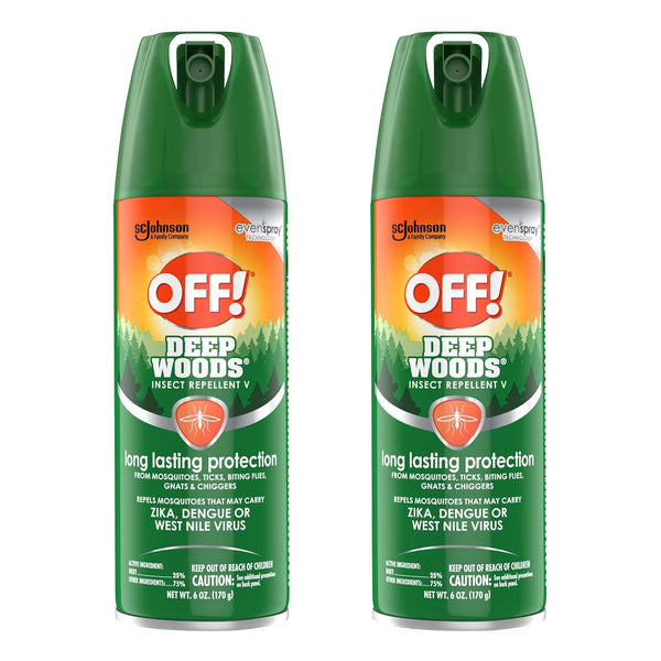 Off Deep Woods Insect Repellent Spray, 6 Ounce (2 Pack)