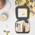 Mini Clear Makeup Bag for Purse - Cute Small Travel Cosmetic Bag for Women, Waterproof Leather Pouch with Gold Zipper