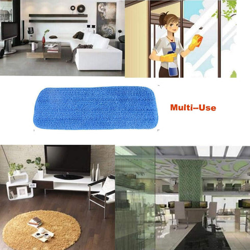 4 Pack Mop Head Replacements, Microfiber Cleaning Pads for Most Spray Mops, Wet & Dry Cleaning