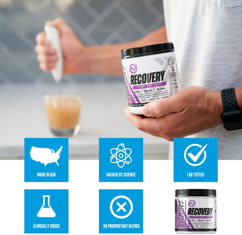 Outwork Nutrition Recovery Supplement, Post Workout Recovery Powder & Muscle Builder, Gummy Bear Burst, 230 Gr