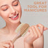 Takavu Nail Brush, Pure Boar Bristles Natural Wood Handle for Scrubbing Fingernail Toenail Hygiene
