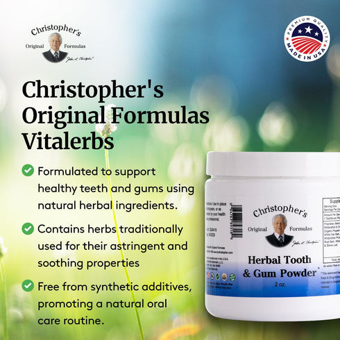 Christopher's Original Formulas Herbal Tooth & Gum Powder - Natural Oral Care, Pack of 2