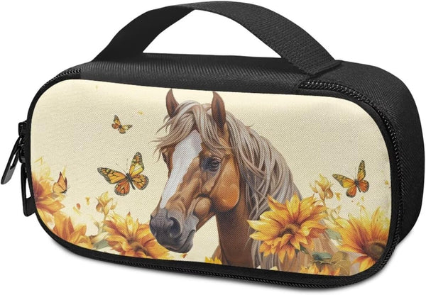Horses Butterflies Insulin Cooler Travel Case, Insulated Bag Organizer for Diabetics, Medication Cooler Bag