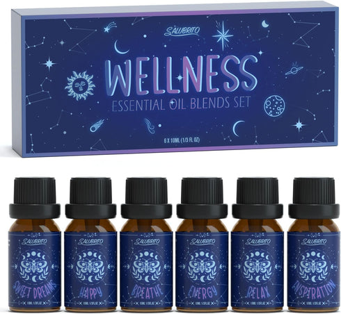 SALUBRITO Essential Oils Set, Wellness Aromatherapy Oil for Diffuser, Home, Candle, soap