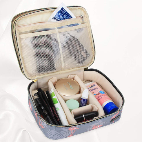 Teamoy Travel Makeup Brush Organizer, Cosmetic Brushes Bag Case with Compartment for Brushes and Beauty Essentials,