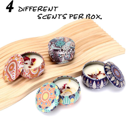 NARUNING 4 Pack (4Pack-Classic Aromatherapy Candles Long-Lasting Fragrance Soy Wax Aromatherapy Candles, Suitable