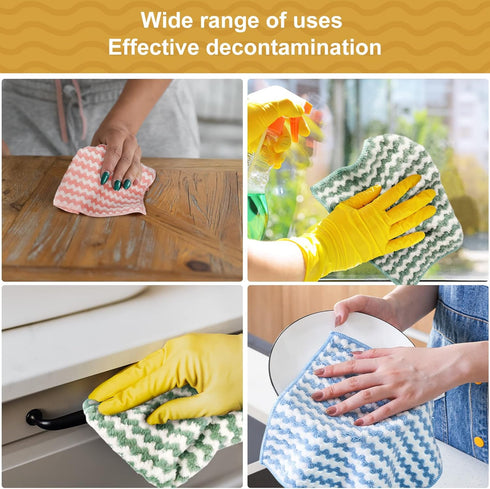FGSAEOR Microfiber Cleaning Cloth, Ultra Absorbent Kitchen Towels for Washing Dishes, Cleaning Rags