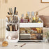 Large Capacity Makeup Organizer with Drawers for Vanity, Bathroom & Bedroom Desk, Easy Storage for Cosmetics, White