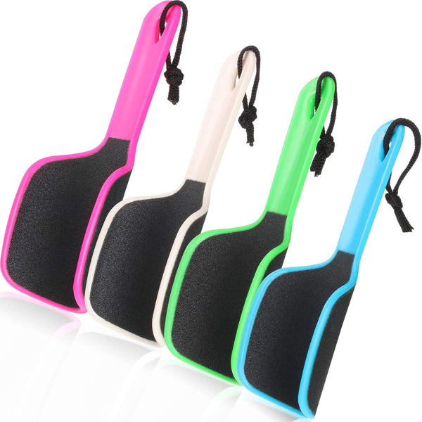 Mudder 4 Pieces U Shaped Curved Foot File - Double Sided Callus Remover in 4 Colors