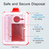 Sharps Container Small - Portable Needle Disposal Bin for Home Use and Labs - 1 Quart (Pack of 1)