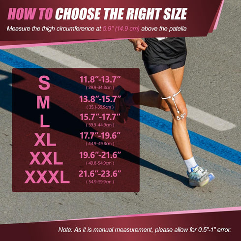 Knee Compression Sleeve with Strap, 1 Pack High Stretch Knee Sleeve Knee Support for Women Men, Knee Braces for Knee Pain Relief Arthritis Meniscus Tear Sports Workout Running(S Pink)