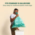 13-Gallon Trash Bags, Plant-based Tall Kitchen Trash Bags with Drawstring Handles, Heavy-duty & Compostable (40 bags)