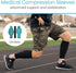 Vive Calf Compression Sleeve for Men & Women 20-30mmHg (1 Pair) - Footless Calf Support Socks for Pain Relief