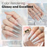 modelones Sparkle Silver Glitter Gel Nail Polish Set, 15 ML Soak Off Chrome Platinum for DIY Manicure Nail Art Gift
