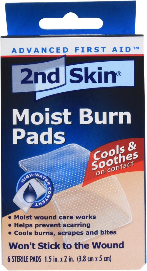 Spenco 2nd Skin Moist Burn Pads, Small (1.5 x 2 Inches), 6-Count